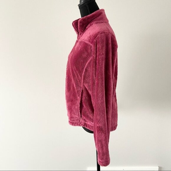 L.L.Bean Vintage Fuzzy Fleece Teddy Jacket  in Burgundy - Picture 14 of 14